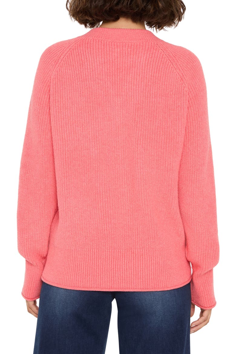 Shaker Stitch V-Neck Sweater, Alternate, color, SNAPDRAGON