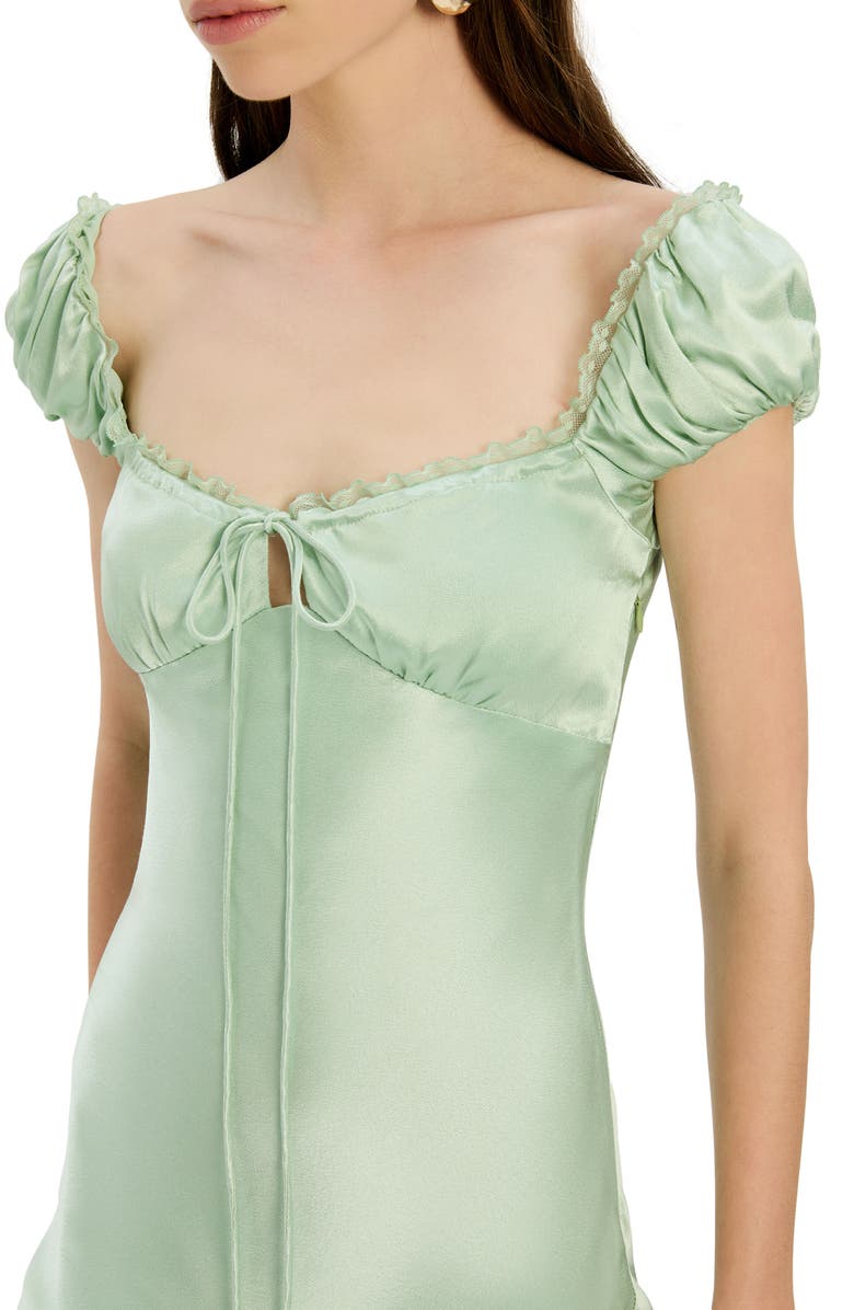 Bardot Stasia Satin Slipdress, Alternate, color, Pistachio