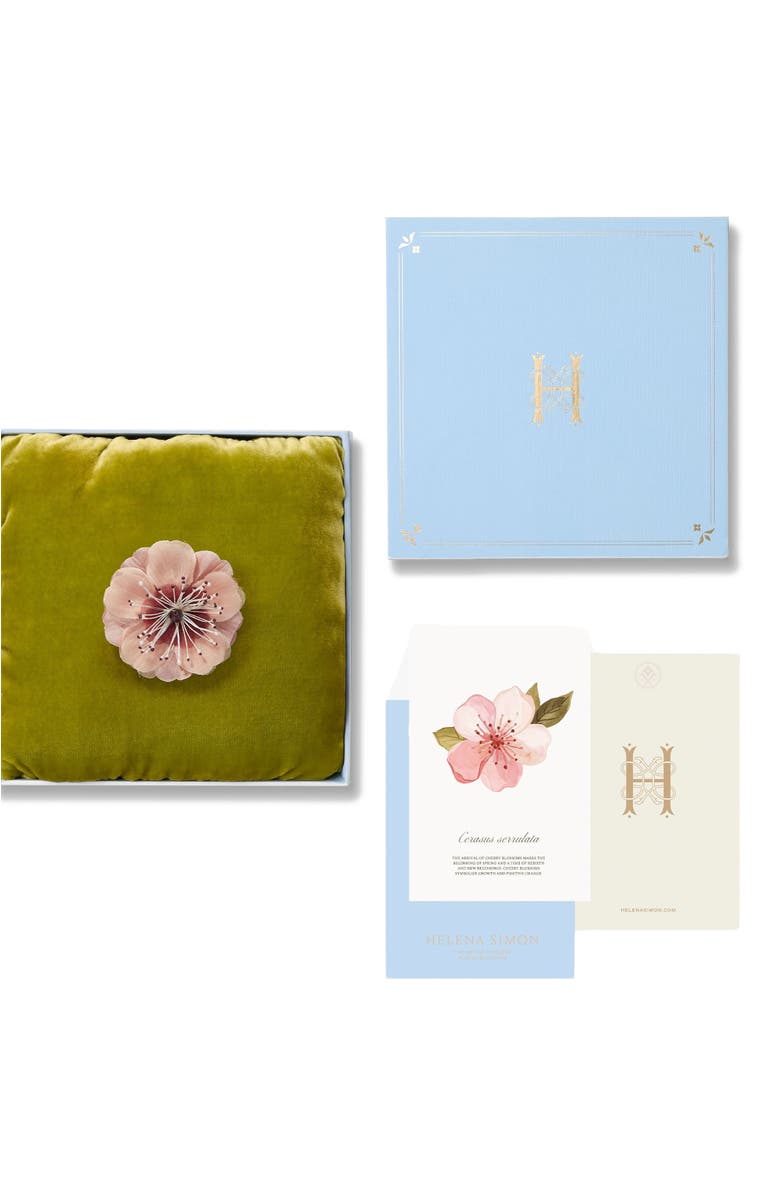 Helena Simon The Cherry Blossom Floral Brooch, Alternate, color, Pink