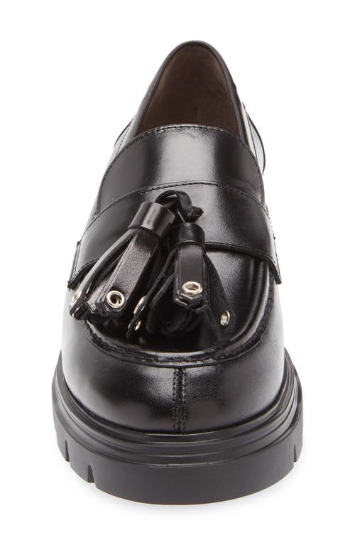 Wonders A-4303 Tassel Platform Loafer In Black