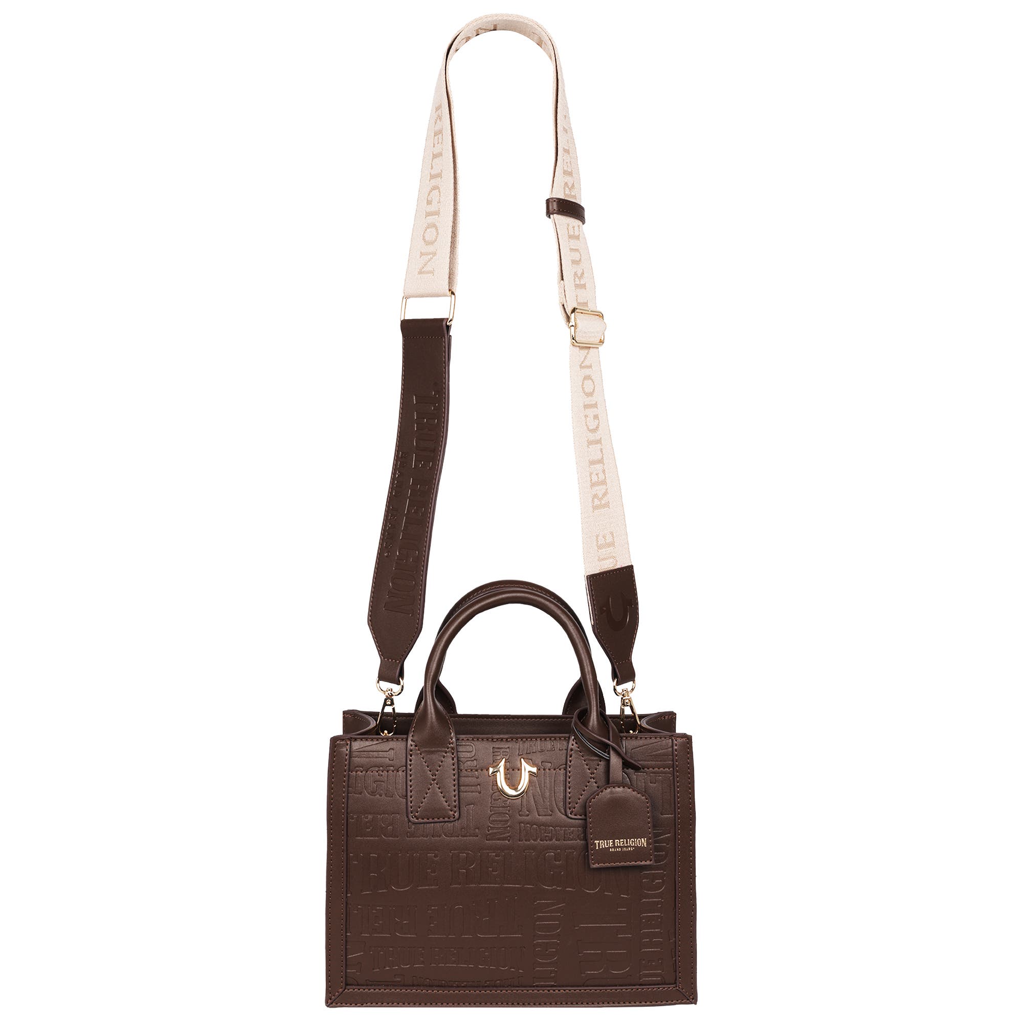 Mega Logo Modern Tote, Alternate, color, CHOCOLATE