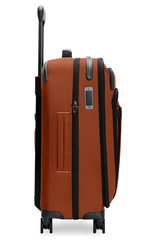 Briggs & Riley Zdx Global 21-inch Expandable Carry-on Spinner Suitcase In Brown