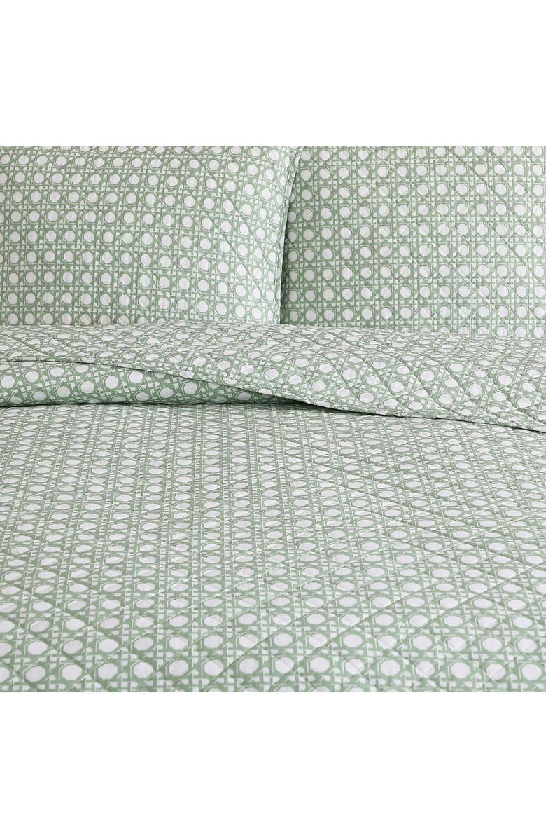 Tommy Bahama Diamond Isle Cotton Quilt & Sham Set, Alternate, color, Lt-Pastel Green