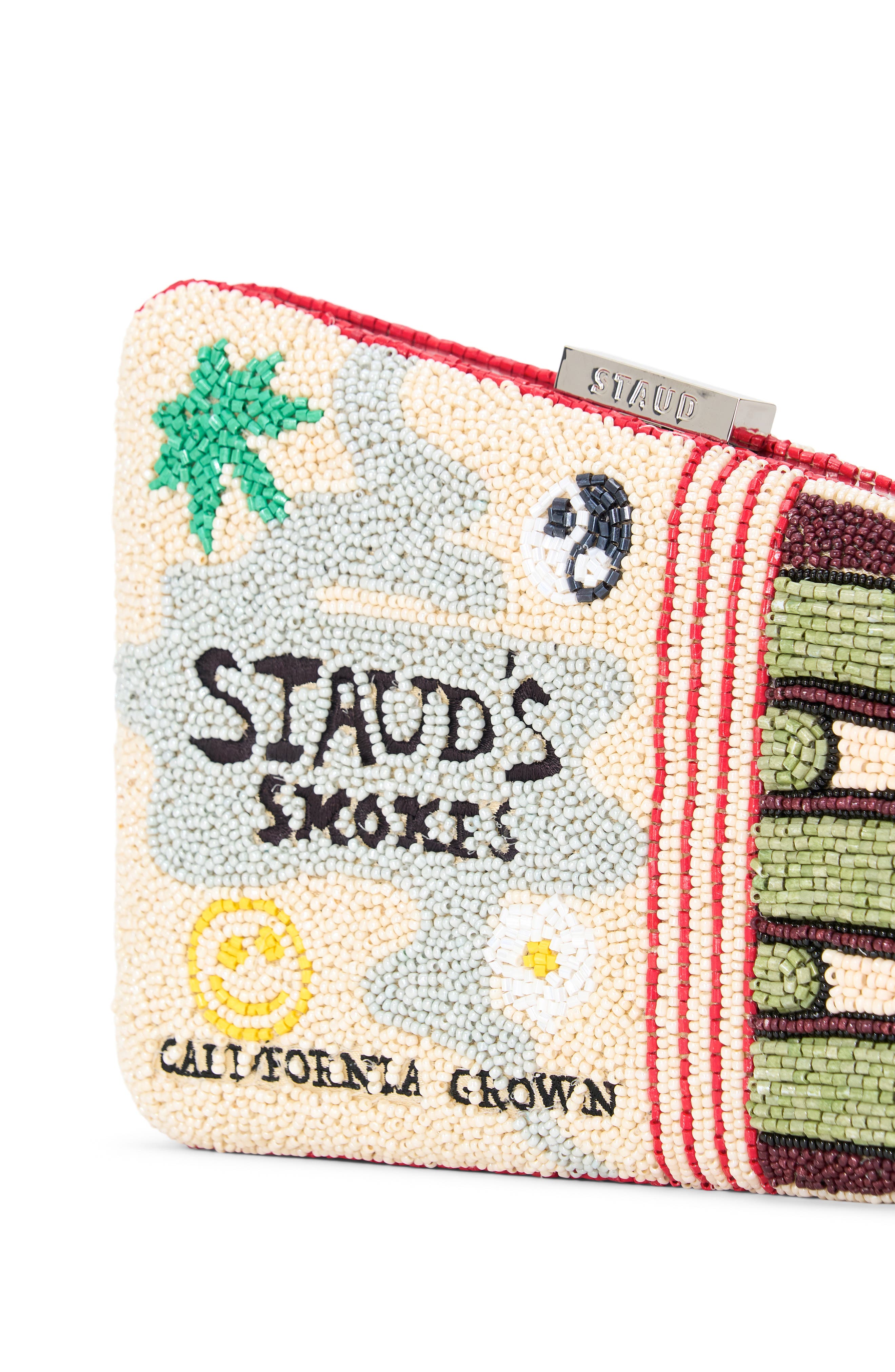 STAUD Carmella Beaded Clutch, Alternate, color, California Grown