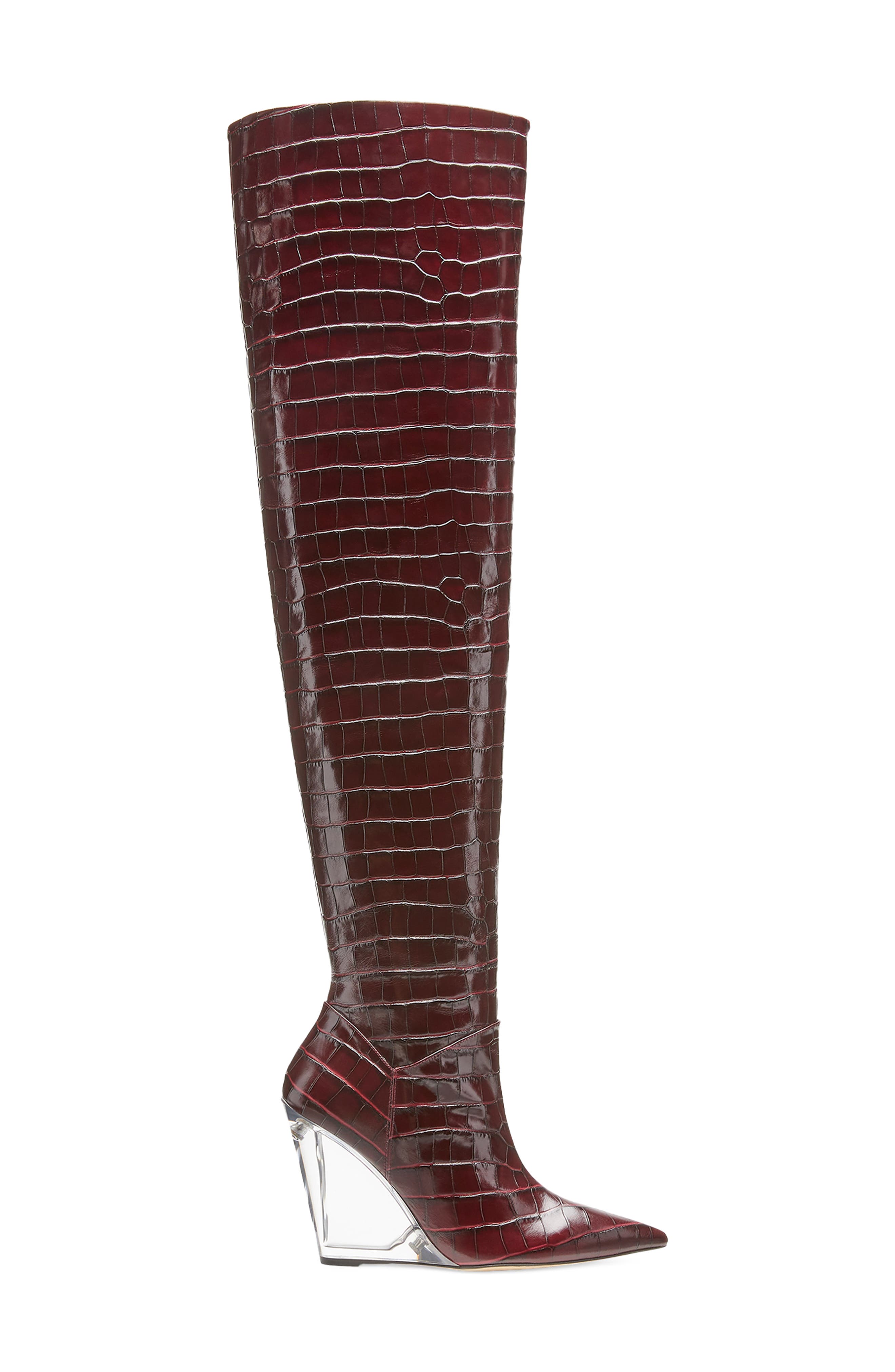 Stuart Weitzman Lucite 100 Wedge Boot, Alternate, color, 