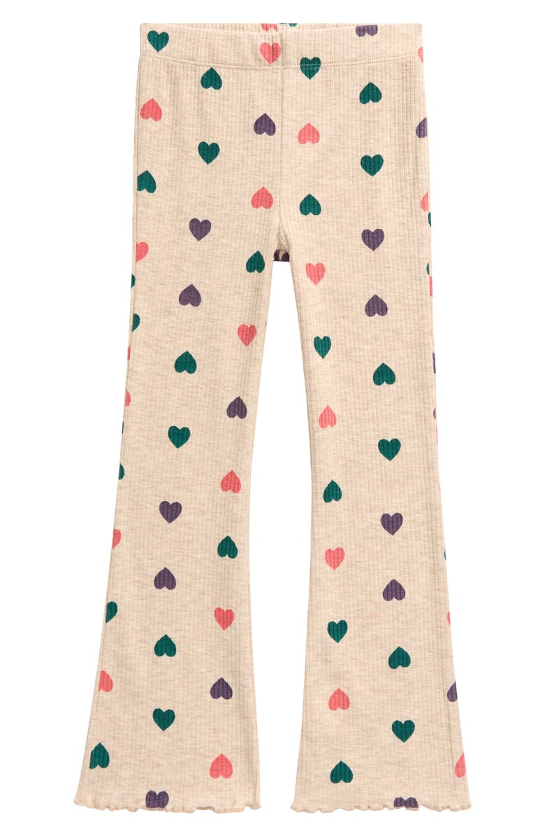 Tucker + Tate Kids' Rib Print Flare Leggings, Main, color, 