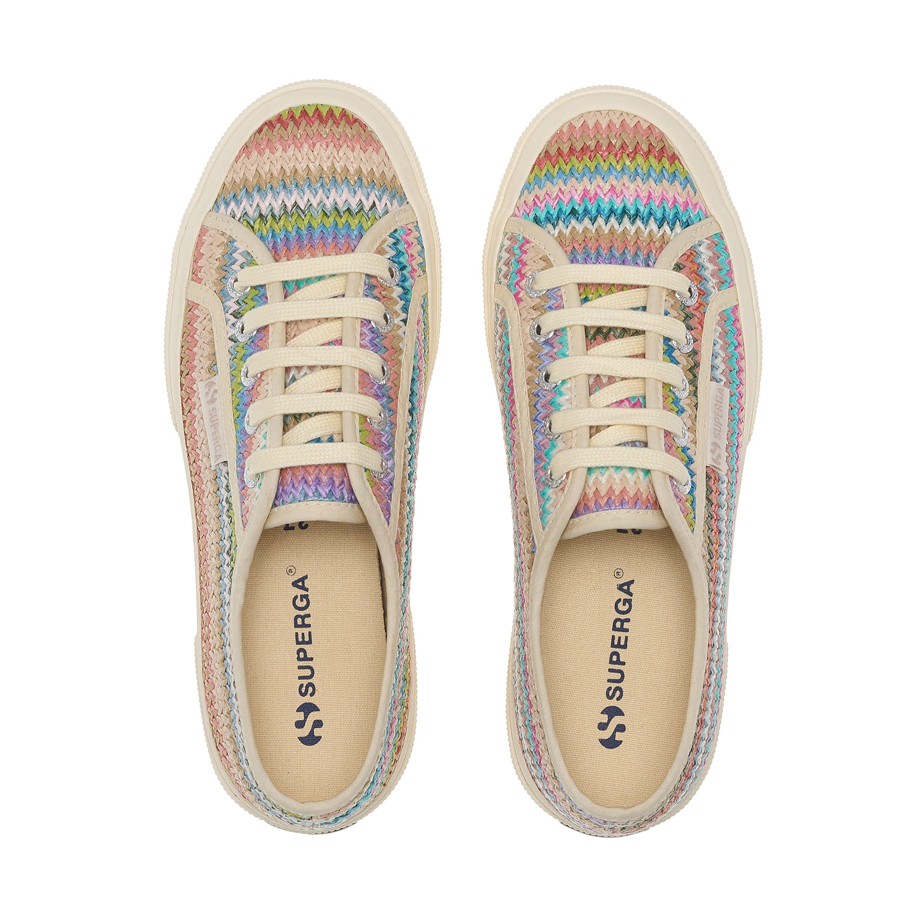 Superga 2750 Raffia Sneakers, Alternate, color, Lilla Multicolor Herringbone
