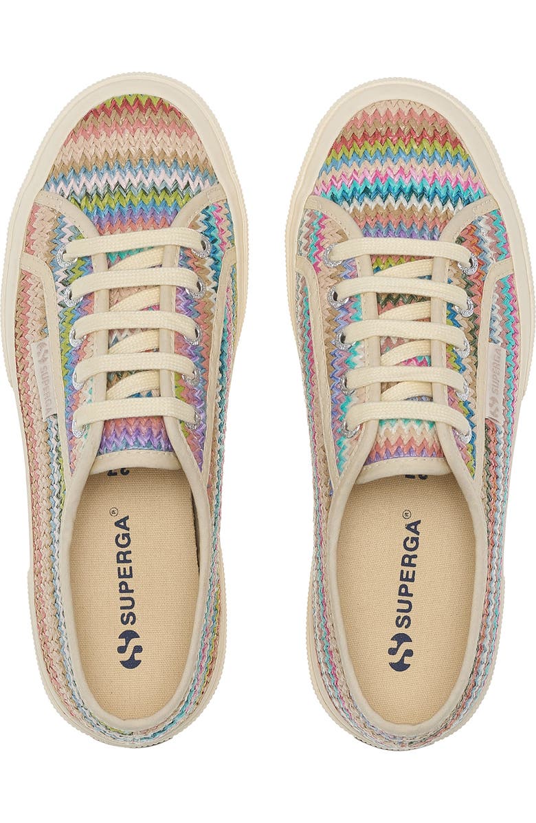 Superga 2750 Raffia Sneakers, Alternate, color, Lilla Multicolor Herringbone