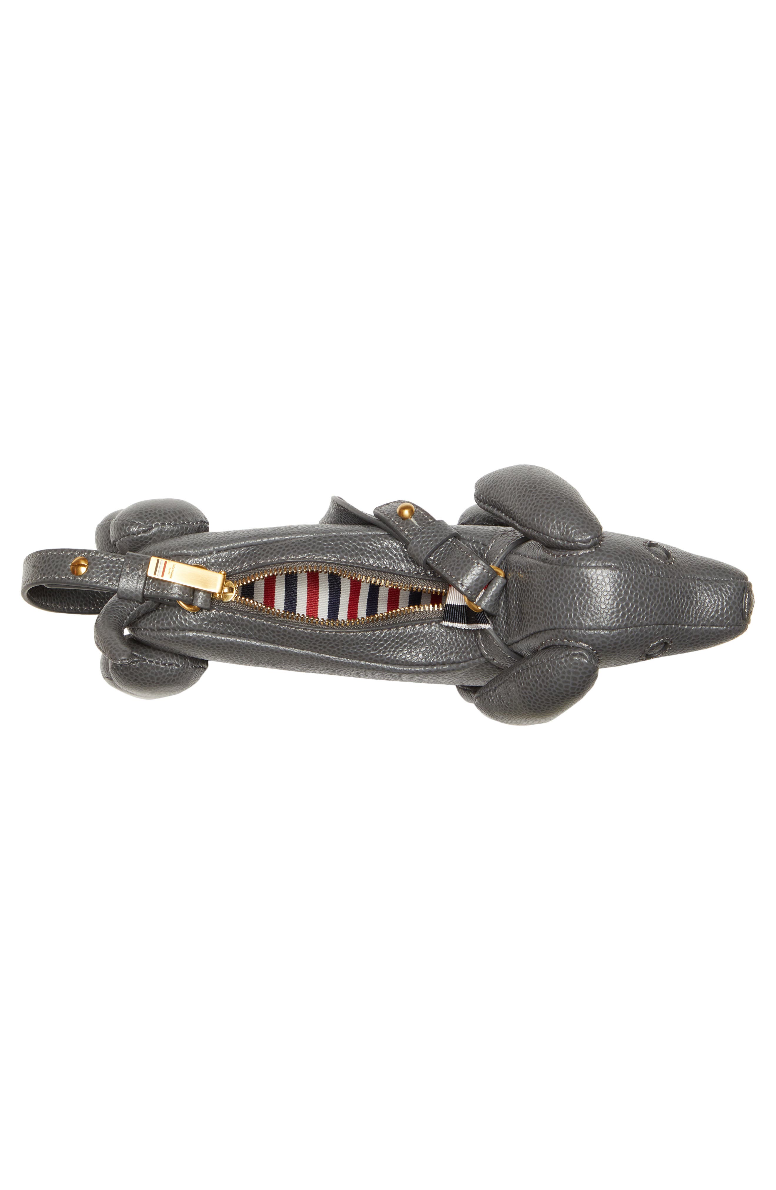 Thom Browne Mini Hector Leather Crossbody Bag, Alternate, color, 