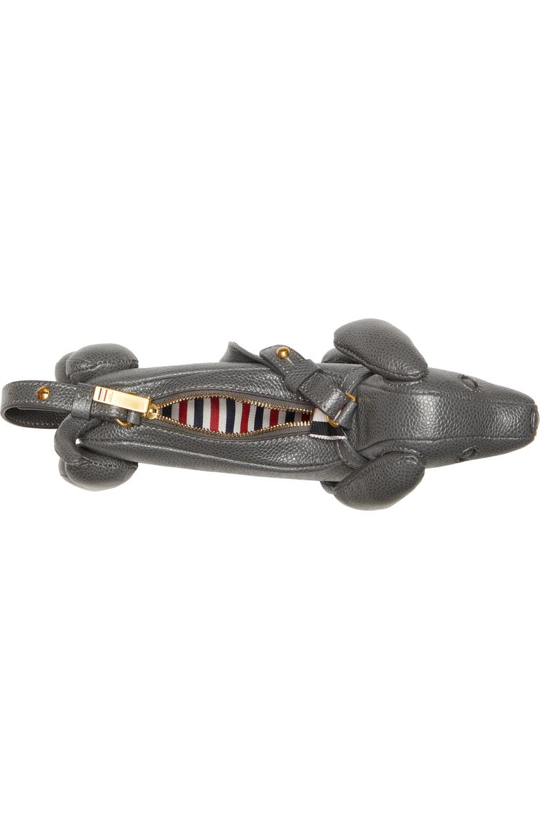 Thom Browne Mini Hector Leather Crossbody Bag, Alternate, color,