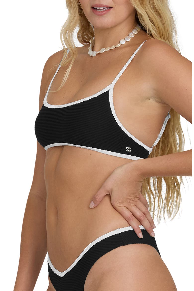 Tanlines Bound Jaclyn Crop Bikini Top, Alternate, color, BLACK PEBBLE
