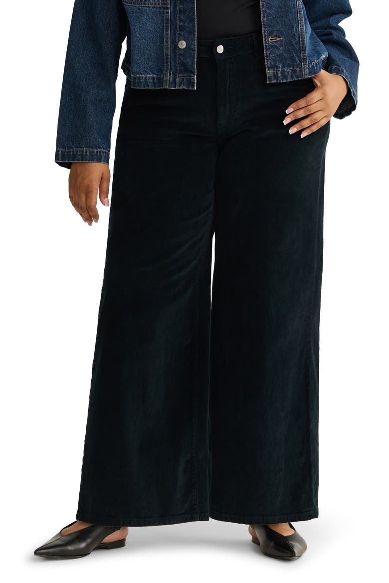 NCE High Waist Wide Leg Corduroy Jeans, Main, color, KNIGHT