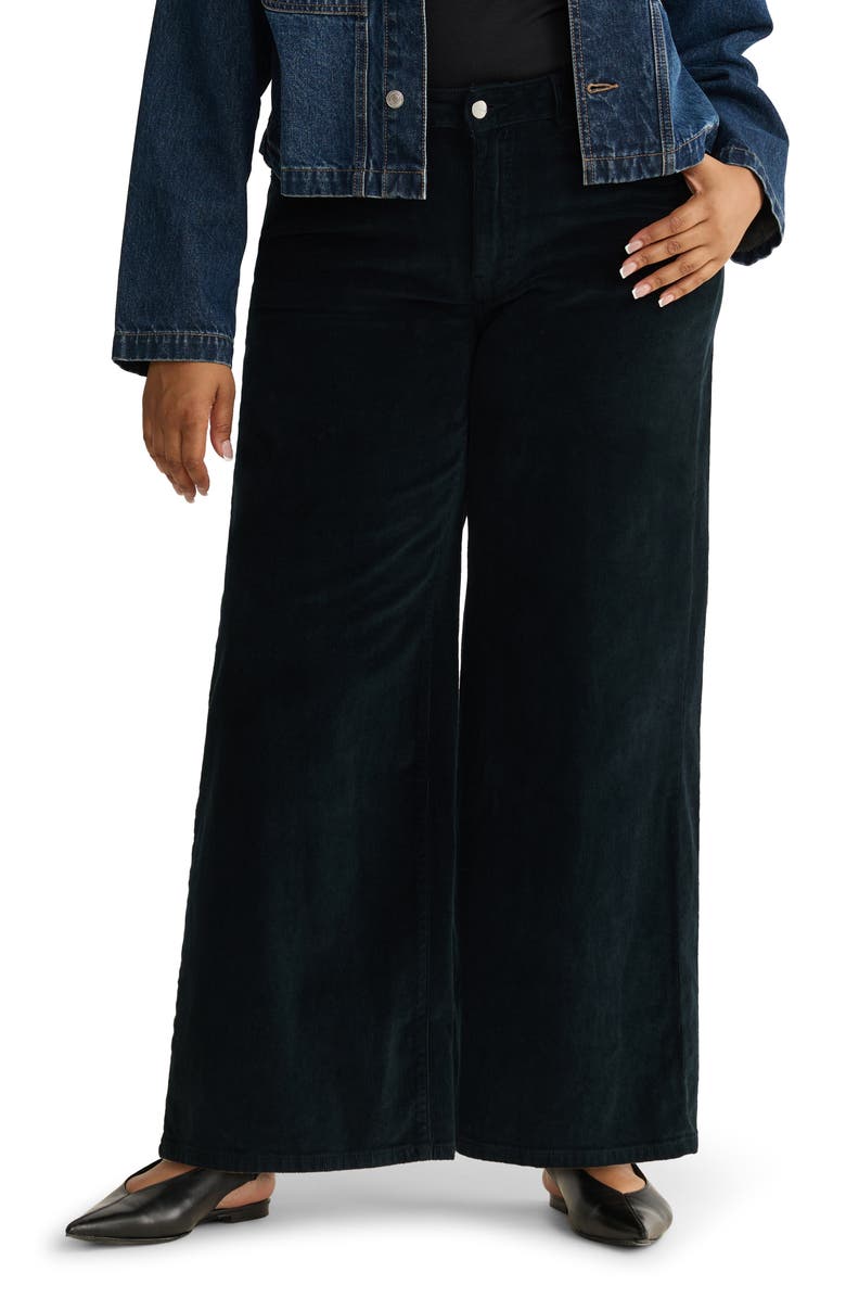 WARP+WEFT NCE High Waist Wide Leg Corduroy Jeans, Main, color, Knight