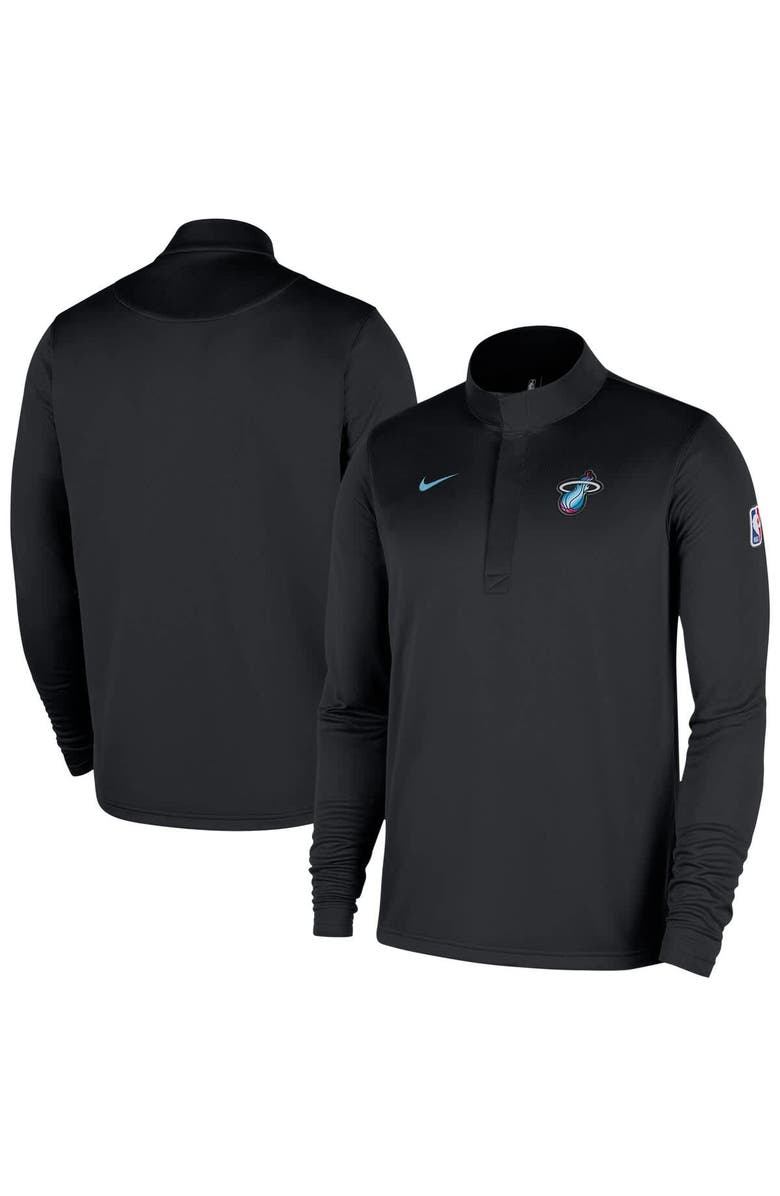 Nike Men's Nike  Black Miami Heat 2025/26 City Edition Remix Authentic Coaches Dri-FIT Half-Zip Top, Main, color, Black