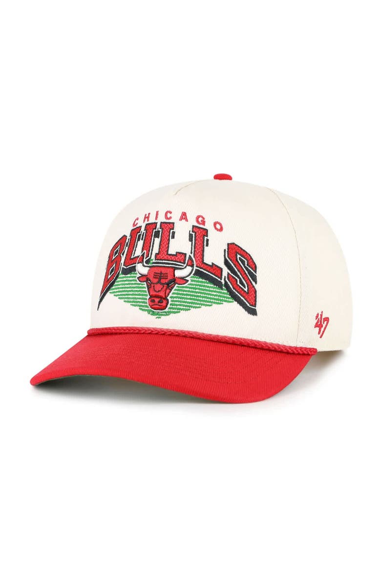 
47 Men
s 
47 Cream/Red Chicago Bulls Pomona Two-Tone Rope Hitch Adjustable Hat, Main, color, Cream
