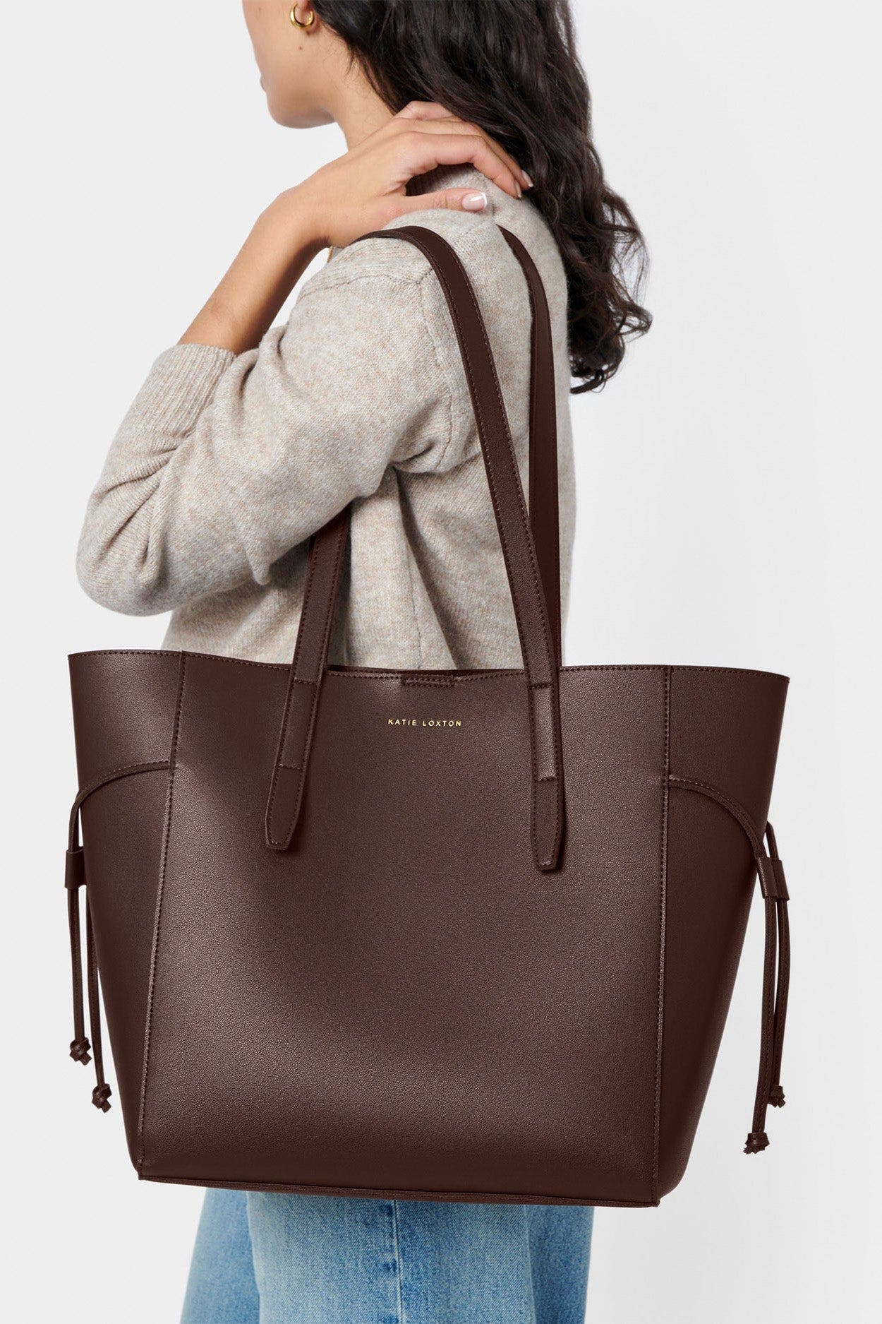 Katie Loxton Ashley Tote Bag, Alternate, color, Chocolate