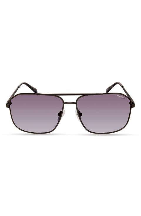 62mm Oversize Navigator Sunglasses