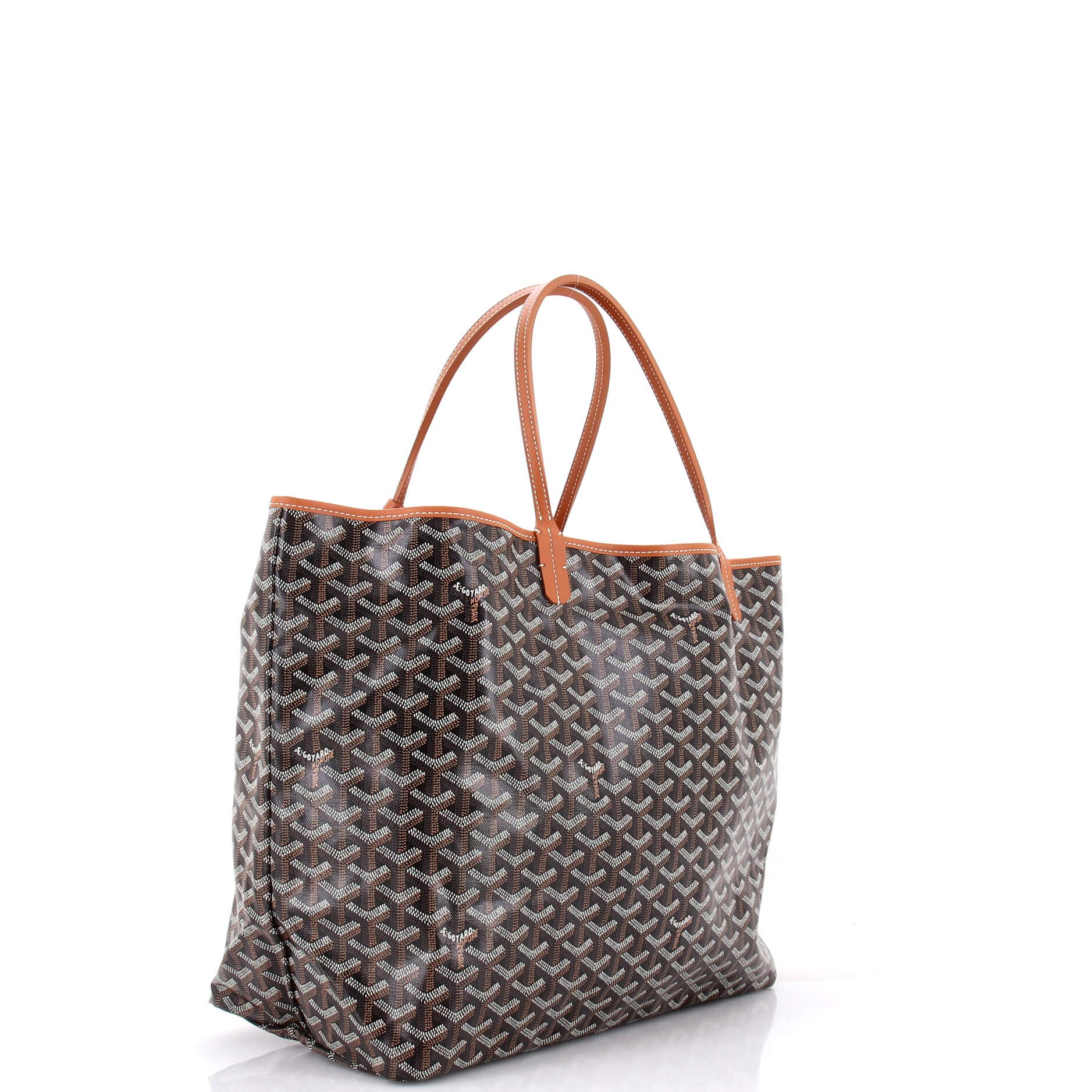 Pre-Owned Goyard Saint Louis Tote Coated Canvas GM, Alternate, color, Brown