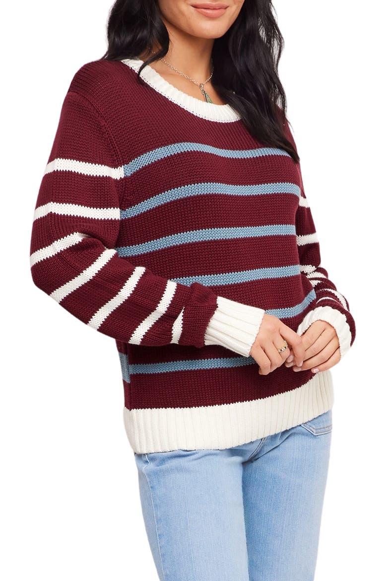 Striped Crewneck Sweater, Alternate, color, MULTI COLOR