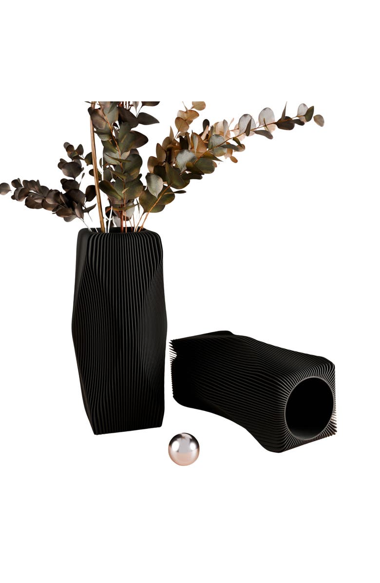 Modernized Pottery Xenova Vase, Main, color, Midnight Black