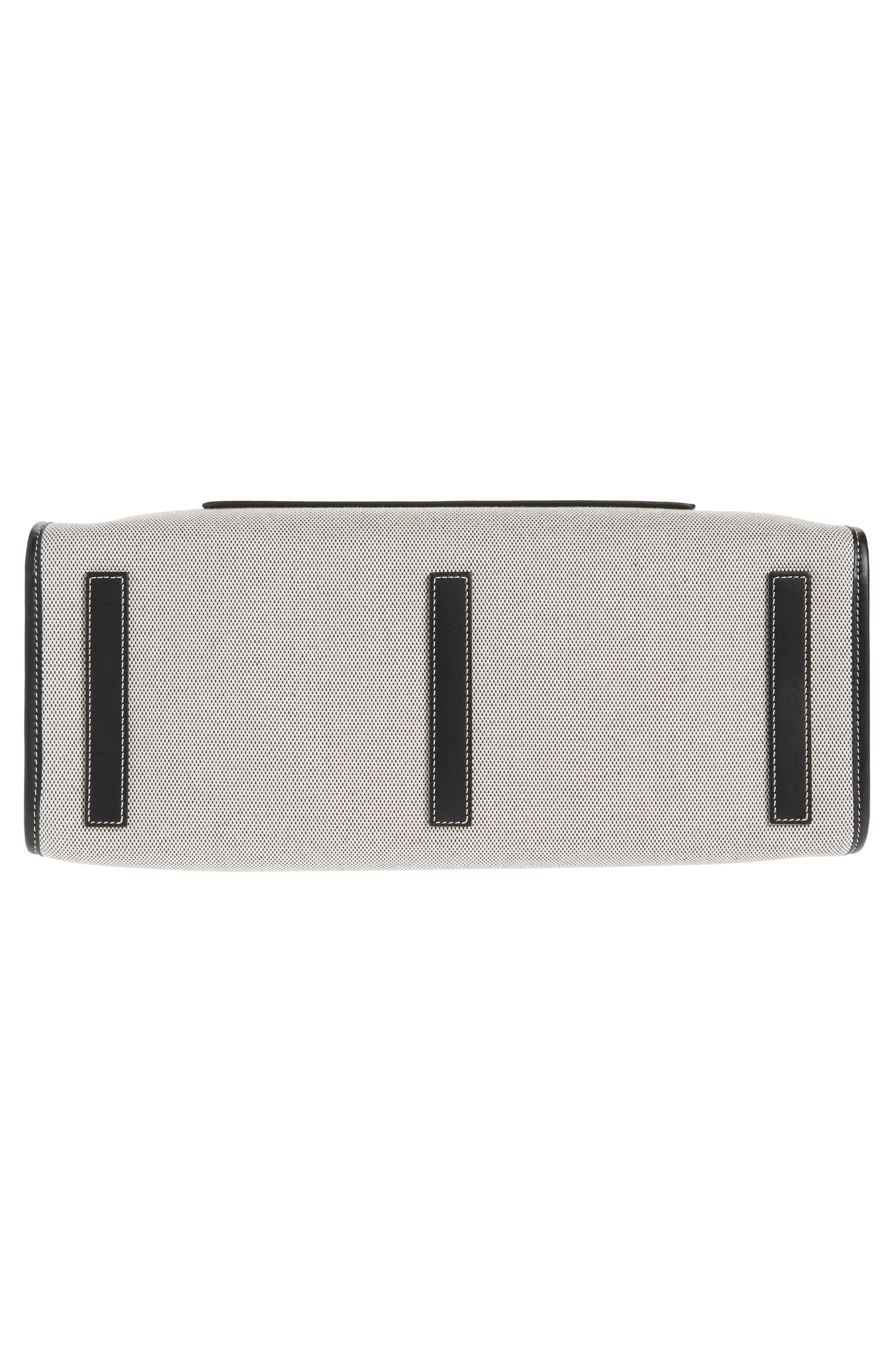 Burberry Medium Freya Horseferry Logo Canvas & Leather Tote, Alternate, color, 