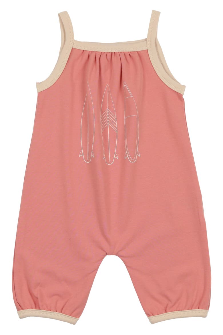 Kids' Island Tank Romper, Main, color, SALMON