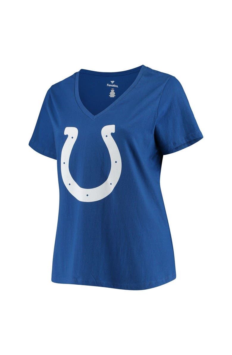 FANATICS Women's Jonathan Taylor Royal Indianapolis Colts Plus Size Fair Catch Name & Number V-Neck T-Shirt, Alternate, color,