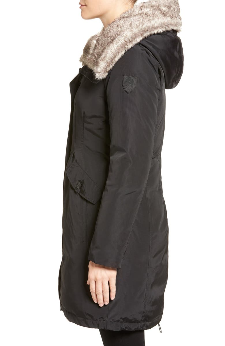 Vince Camuto Faux Fur Trim Hooded Down & Feather Parka, Alternate, color, 