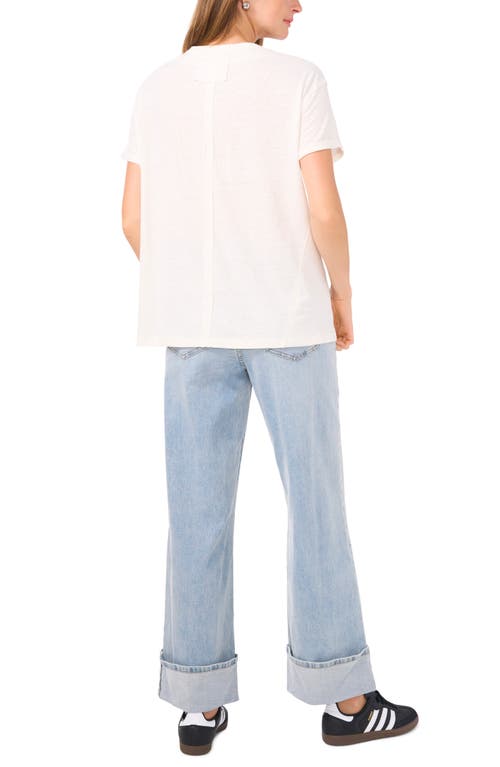 Shop 1.state Linen Blend Slub Pocket T-shirt In New Ivory