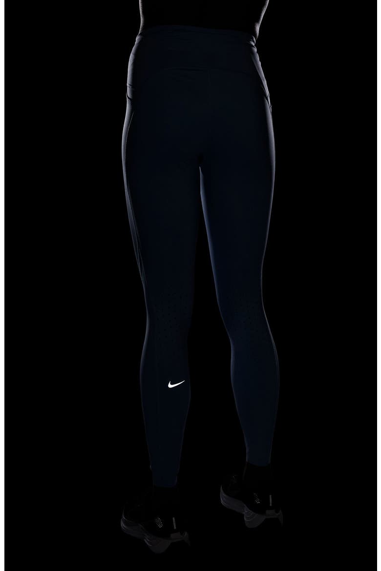 Swift High-Waisted Pocket 7/8 Running Leggings, Alternate, color, HYDROGEN BLUE/ REFLECTIVE SILV