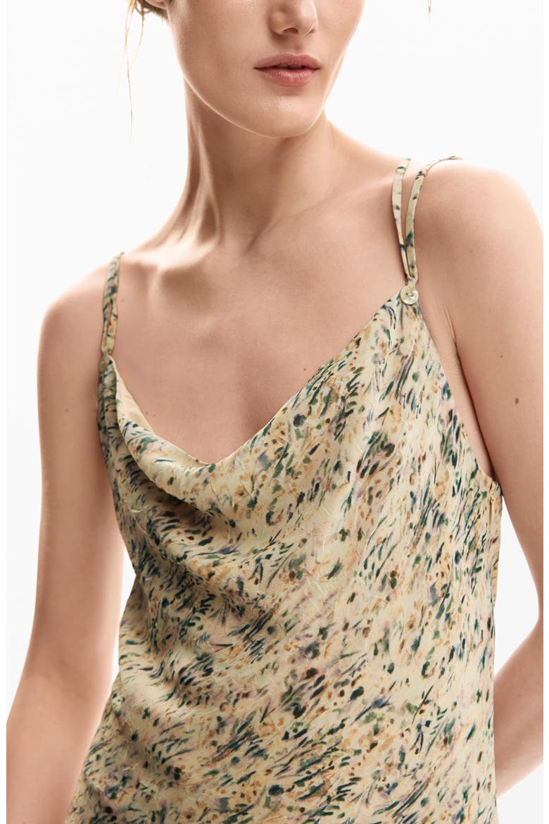 Abstract Print Slipdress, Alternate, color, MEDIUM BEIGE