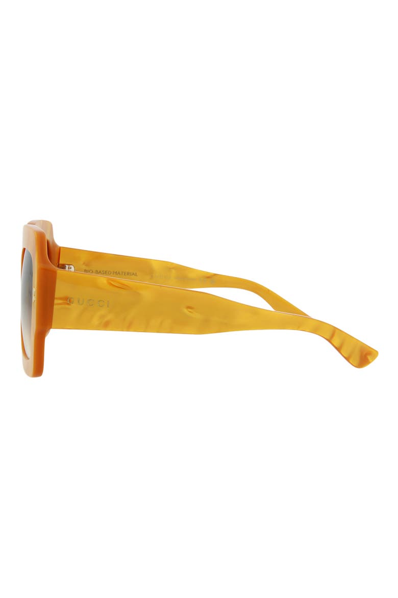 53mm Square Sunglasses, Alternate, color, YELLOW YELLOW BROWN