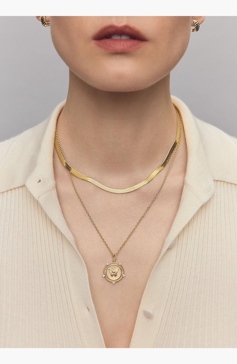 Kinn Carter Herringbone Chain Necklace, Alternate, color, 16-18 Inch