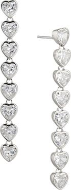 Nadri Heart Linear Drop Earrings
