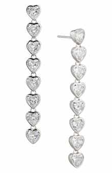 Nadri Heart Linear Drop Earrings