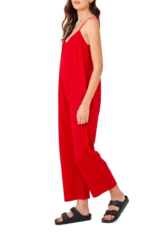 Hurley New Heights Jumpsuit In Red