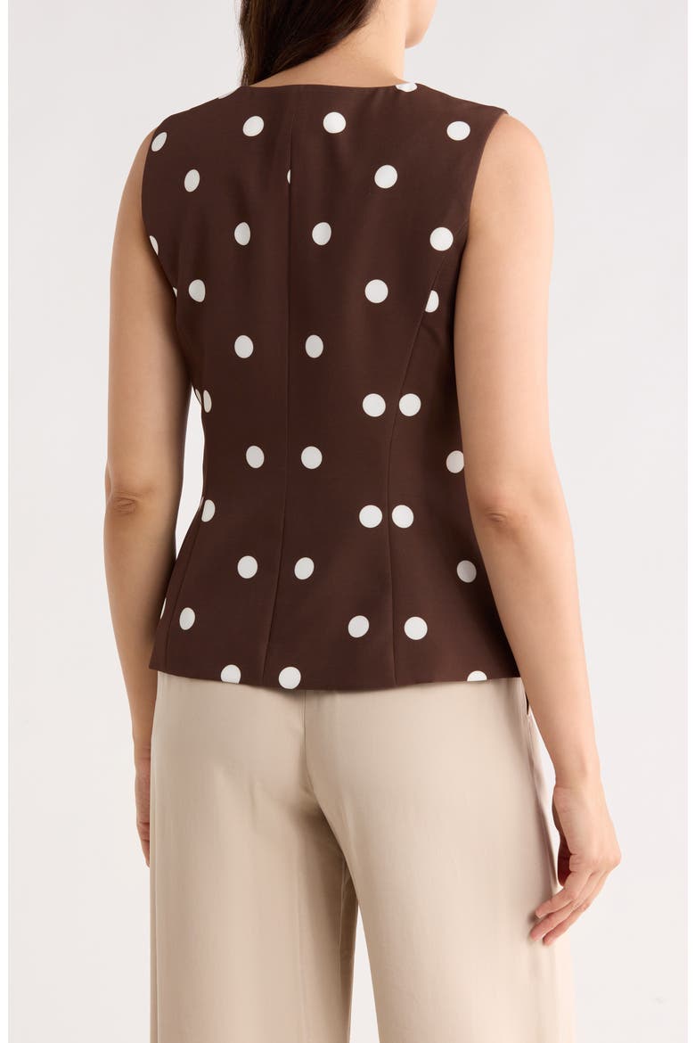 Scoop Neck Vest, Alternate, color, CHESTNUT/WHITE