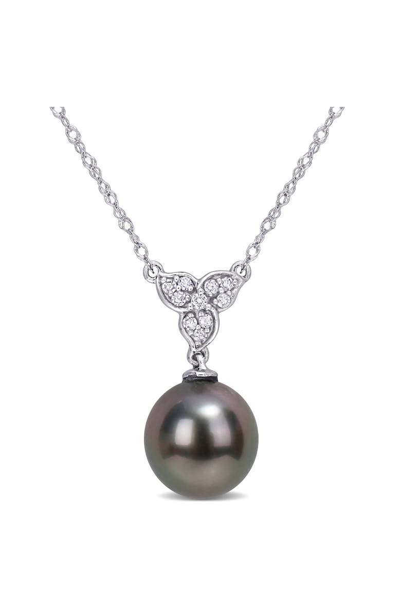 Julianna B. Cultured Pearl & Diamond-Accent Necklace 10k, Main, color, 