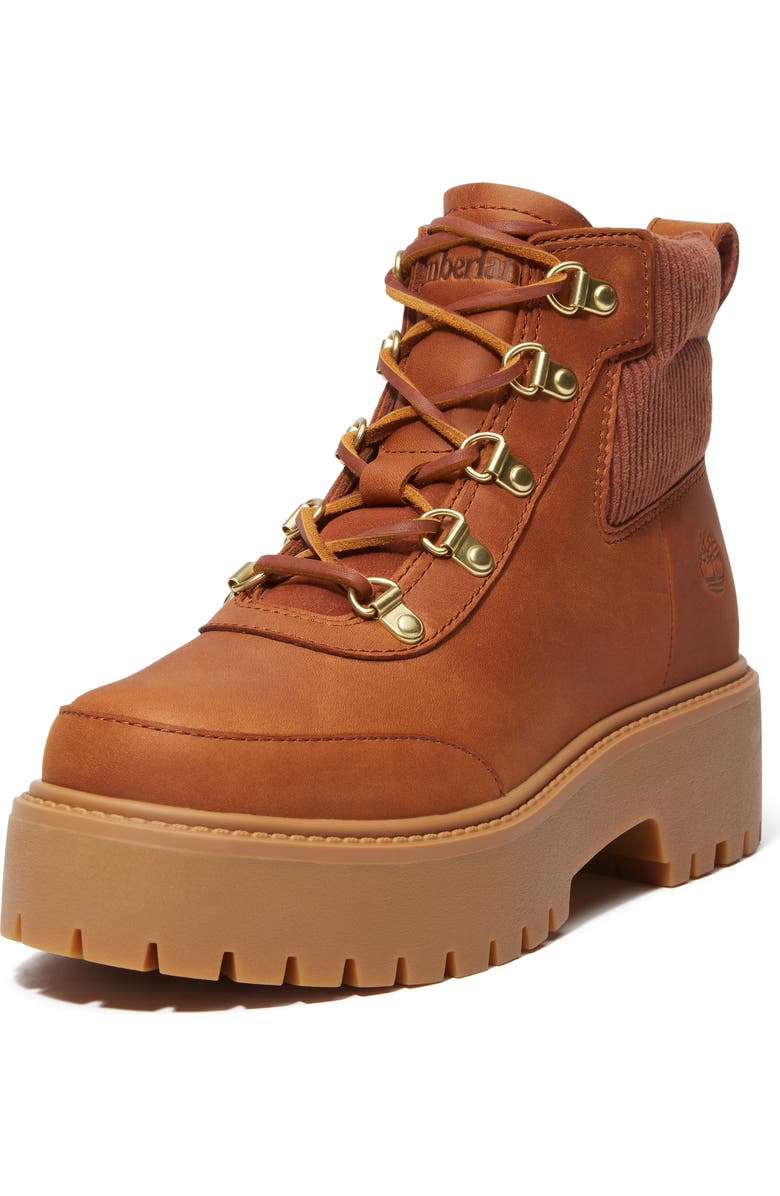 Timberland Stone Street Platform Boot, Main, color, Rust Full Grain