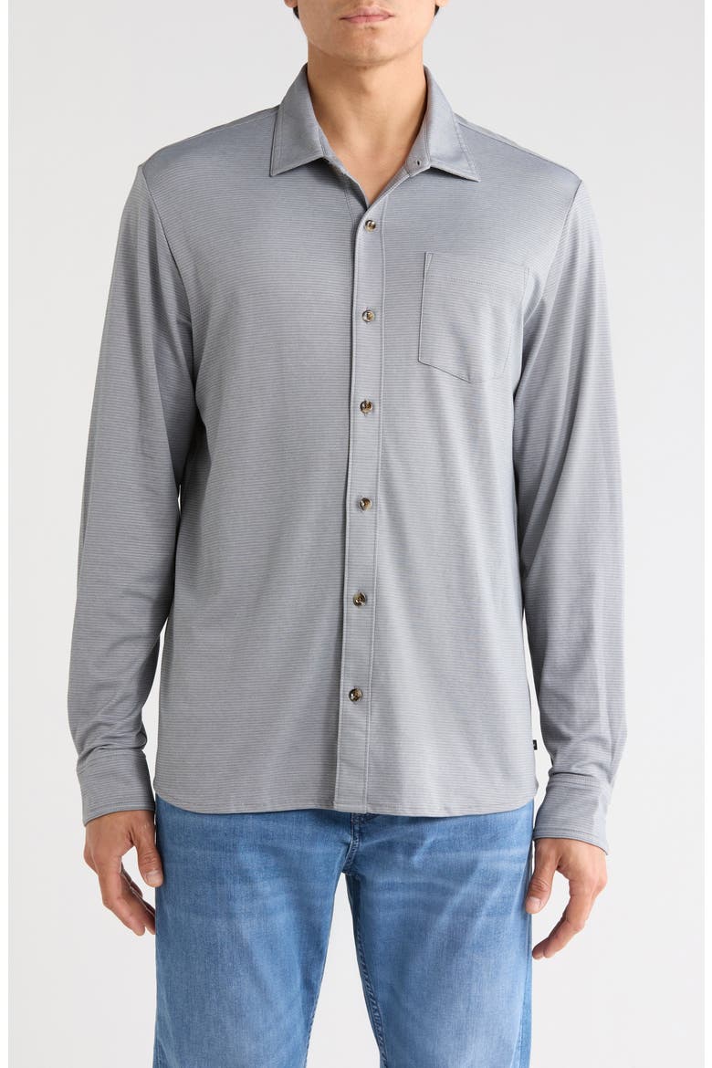 Evening Bonfire Button-Up Shirt, Main, color, HEATHER QUIET SHADE