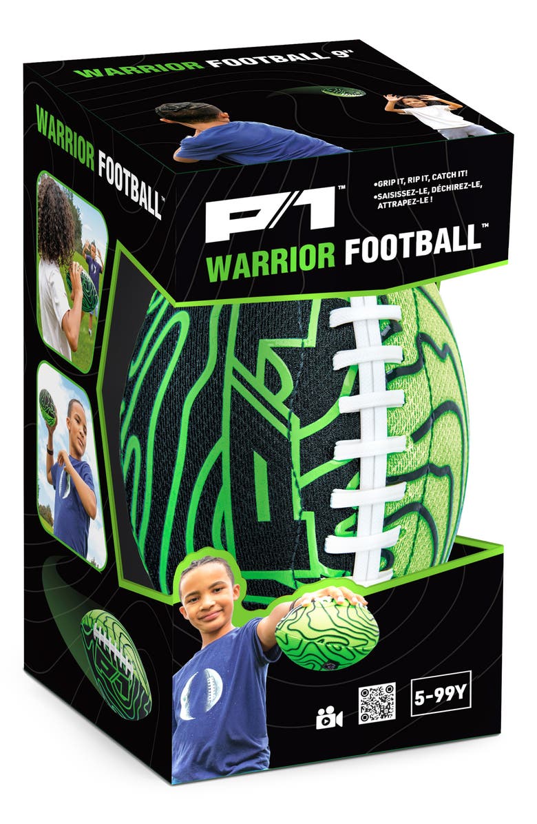 Hape Warrior Football, Alternate, color, Green Multi