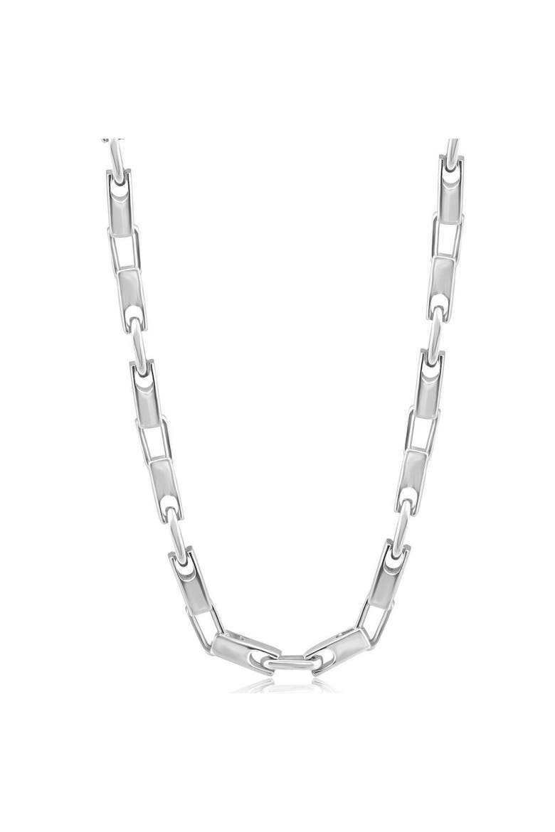 Men's Steel Single Tone 6mm Oval Link Flexible 24 " Necklace, Main, color, Stainless Steel