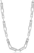 Bliss Diamond Men's Steel Single Tone 6mm Oval Link Flexible 24 " Necklace