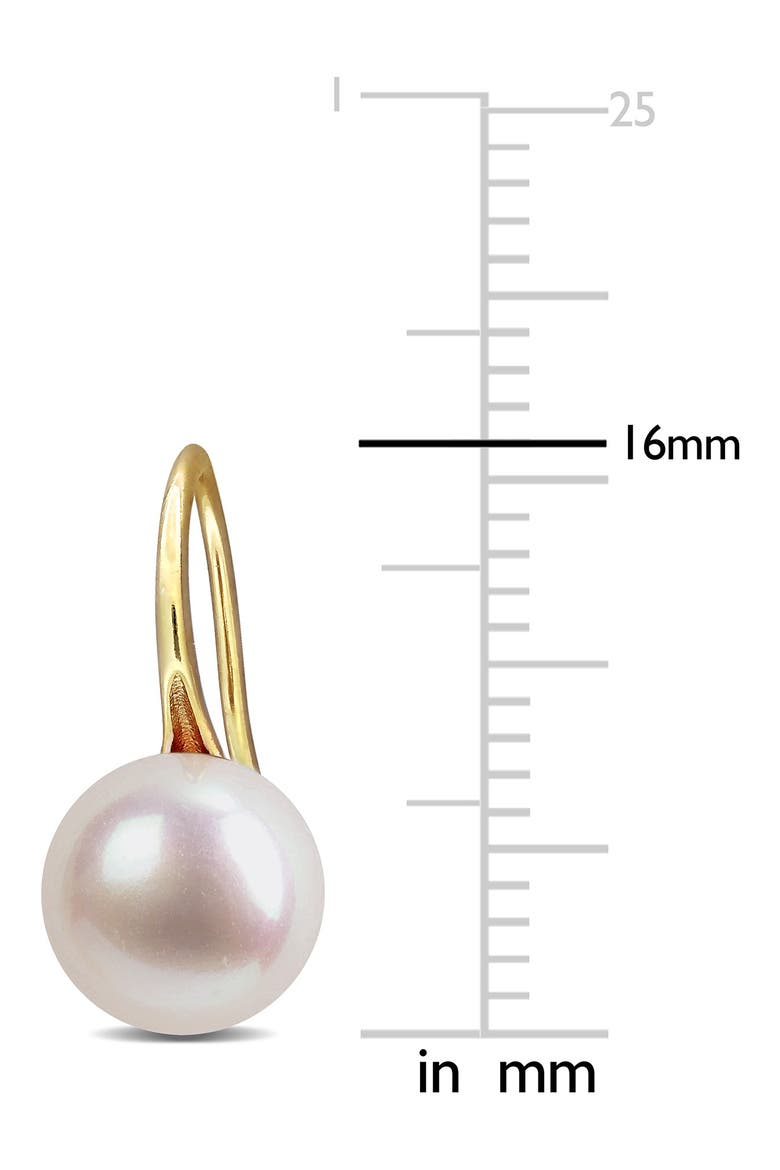 Cultured Pearl Drop Earrings, Alternate, color, GOLD