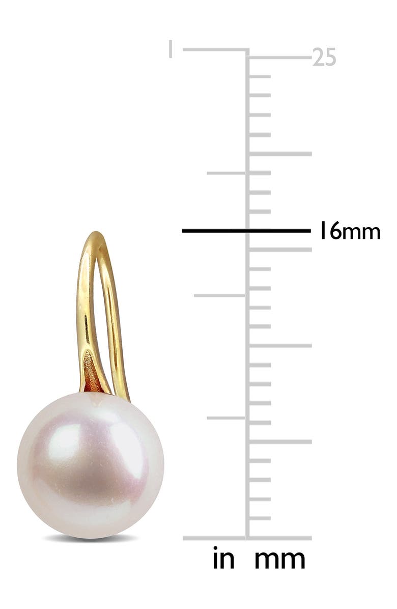 DELMAR Cultured Pearl Drop Earrings, Alternate, color, Gold