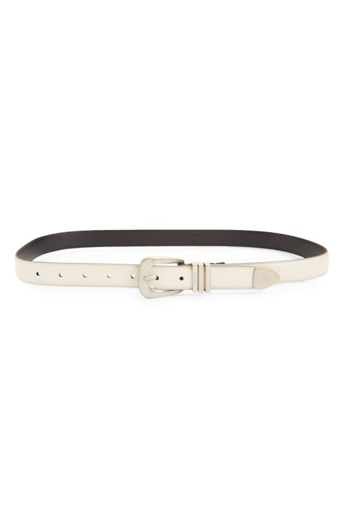 Allsaints Triple Keeper Belt In Roe/antique Nickel