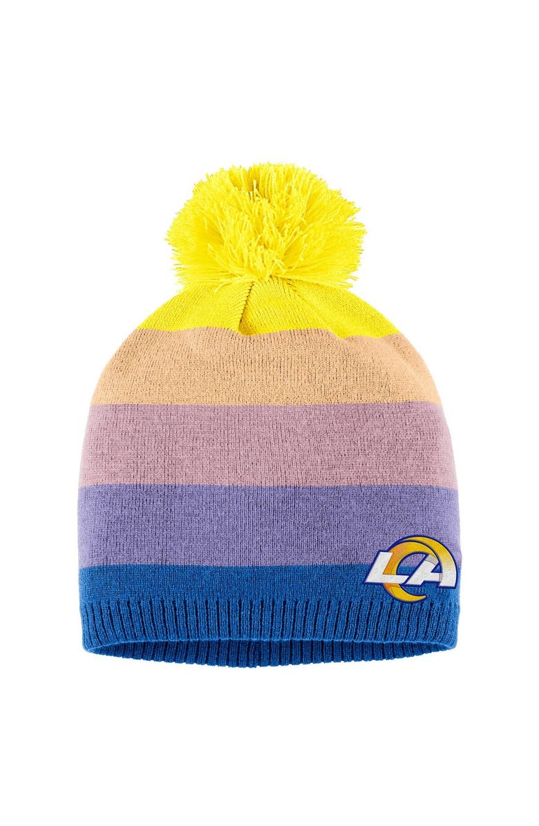 WEAR by Erin Andrews Women's WEAR by Erin Andrews Gold Los Angeles Rams Ombre Pom Knit Hat and Scarf Set, Alternate, color, Gold