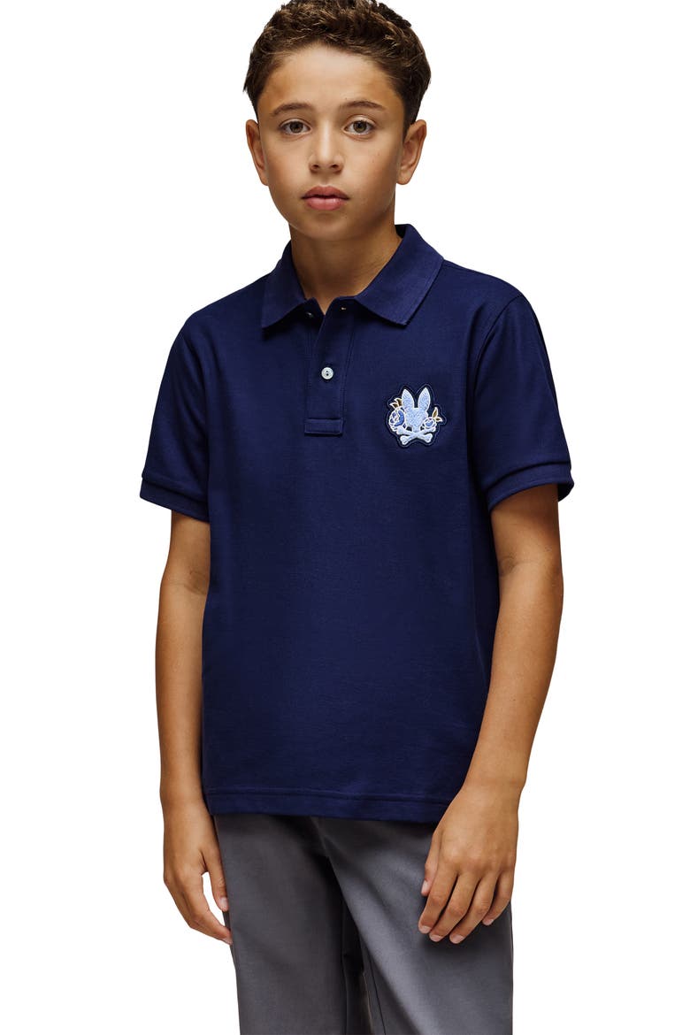 Kids' Auguste Piquè Polo, Alternate, color, EVENING BLUE