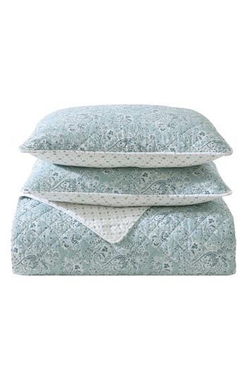 Wrangler Prairieland Paisley Twin Reversible Quilt Set In Blue