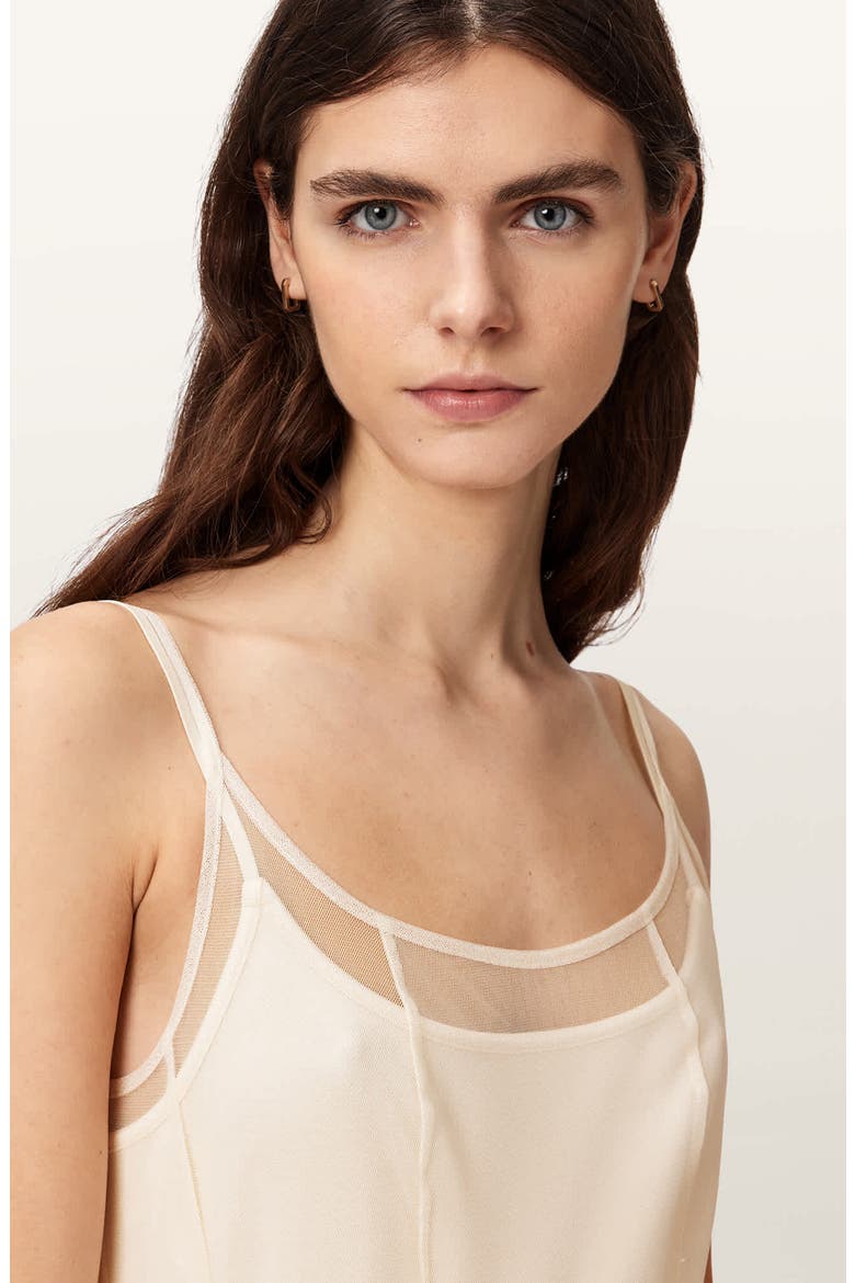 Harmonia Mesh Maxi Dress, Alternate, color, TOFU WHITE